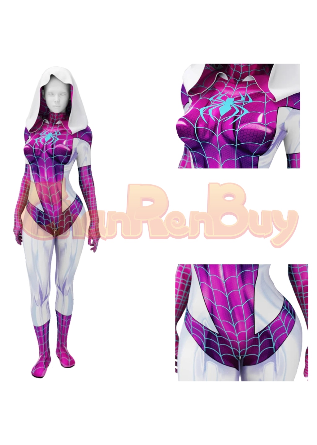 Venom Spider Man Costume Gwen Stacy Bodysuit Cosplay for Adult Kids