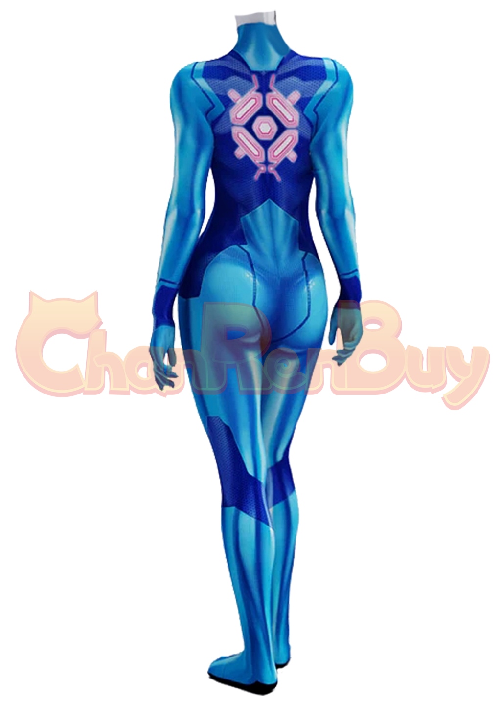 Metroid Costume Samus Aran Bodysuit Cosplay for Adult Kids