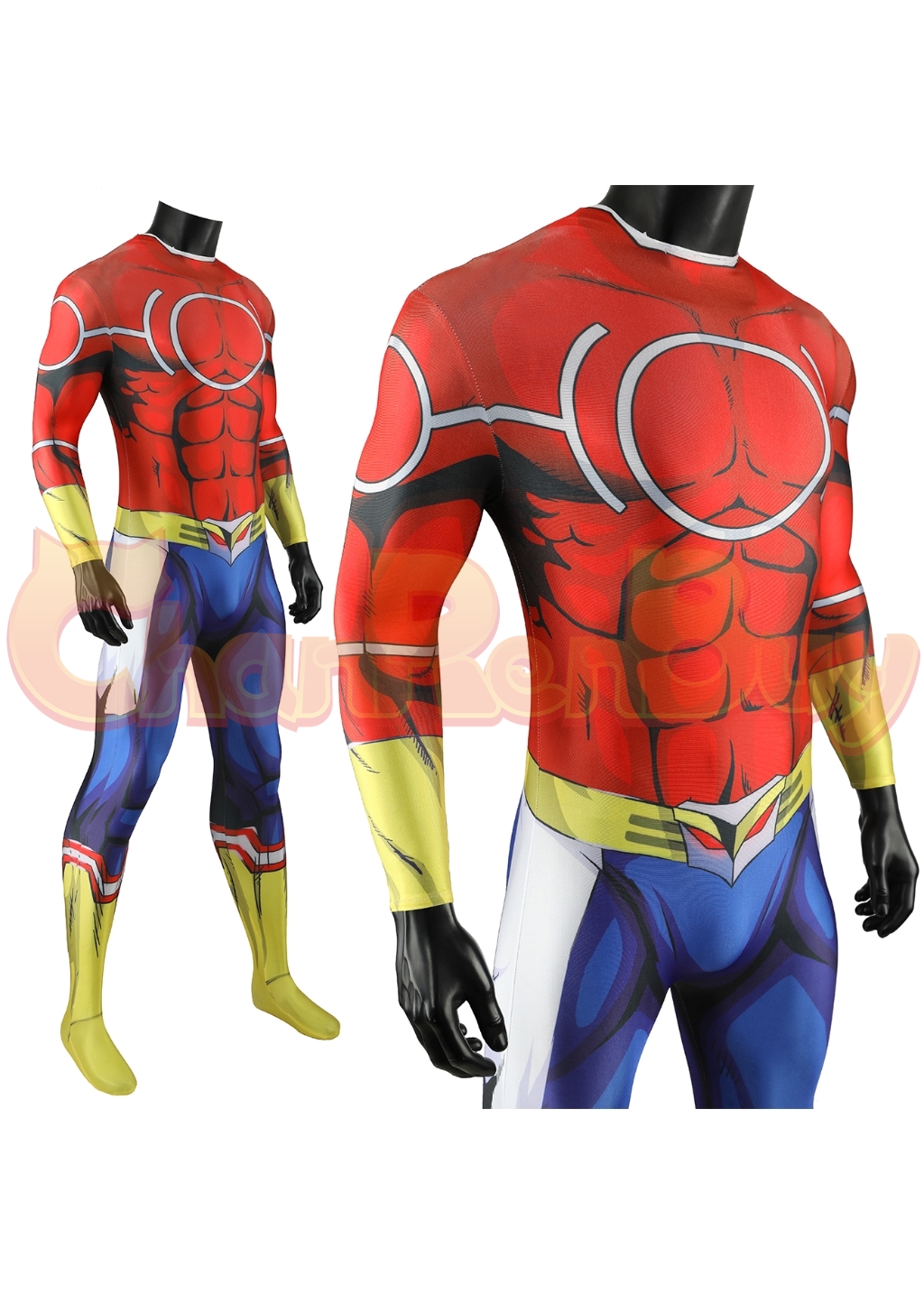 All Might Costume My Hero Academia Bodysuit Cosplay for Adult Kids