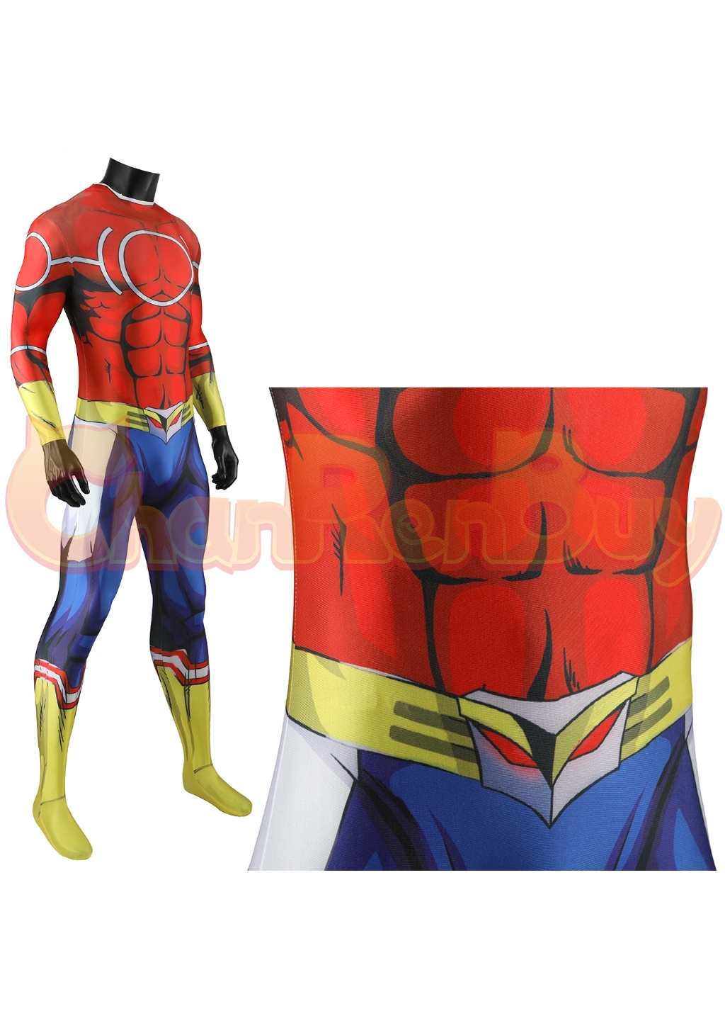 All Might Costume My Hero Academia Bodysuit Cosplay for Adult Kids