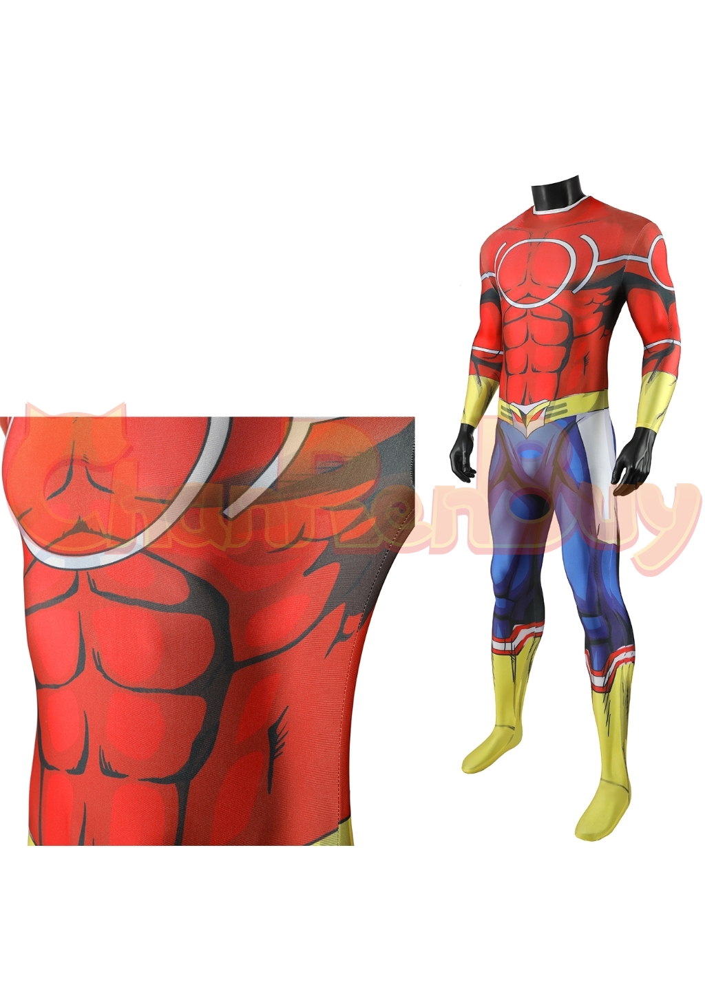 All Might Costume My Hero Academia Bodysuit Cosplay for Adult Kids