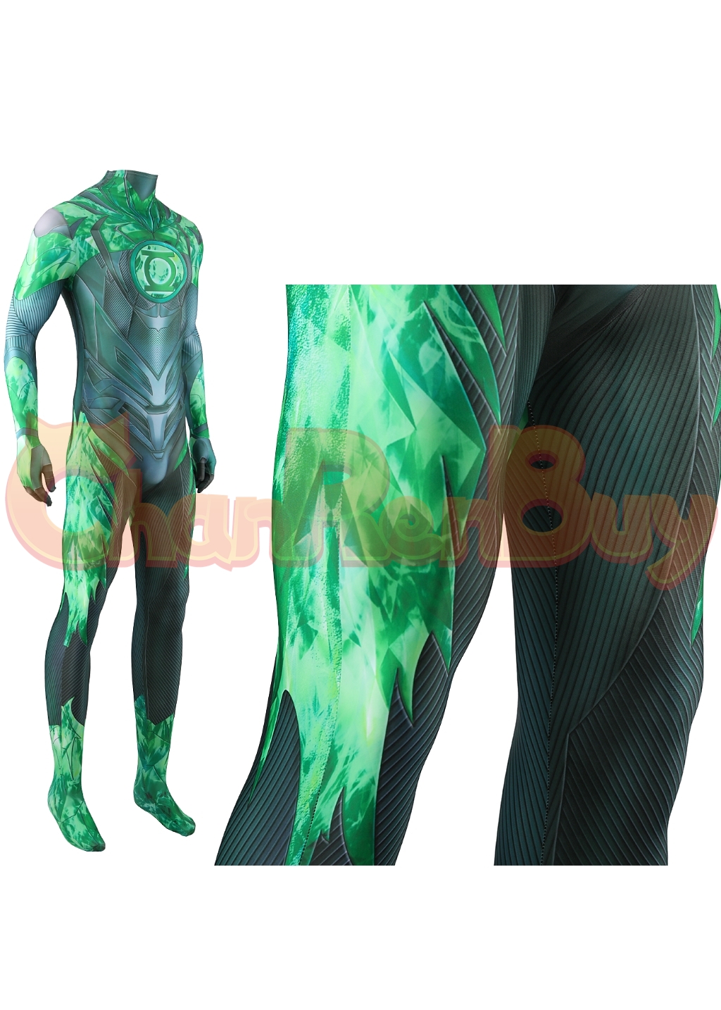 Green Lantern Costume Suicide Squad Kill Bodysuit Cosplay for Adult Kids
