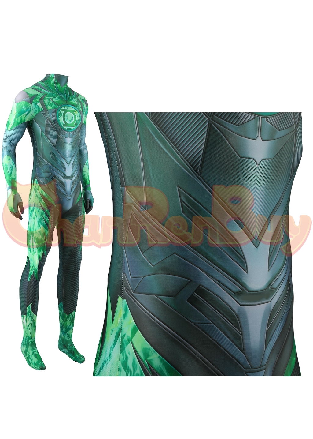 Green Lantern Costume Suicide Squad Kill Bodysuit Cosplay for Adult Kids