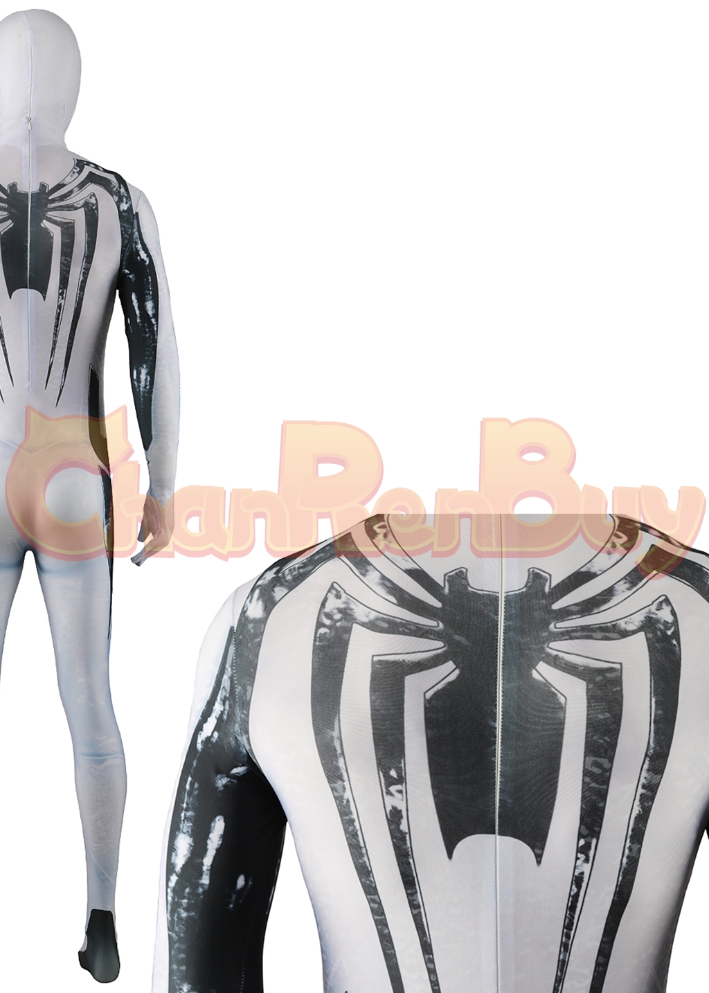Venom Costume Marvel's Spider-man 2 Bodysuit Cosplay for Adult Kids White Ver