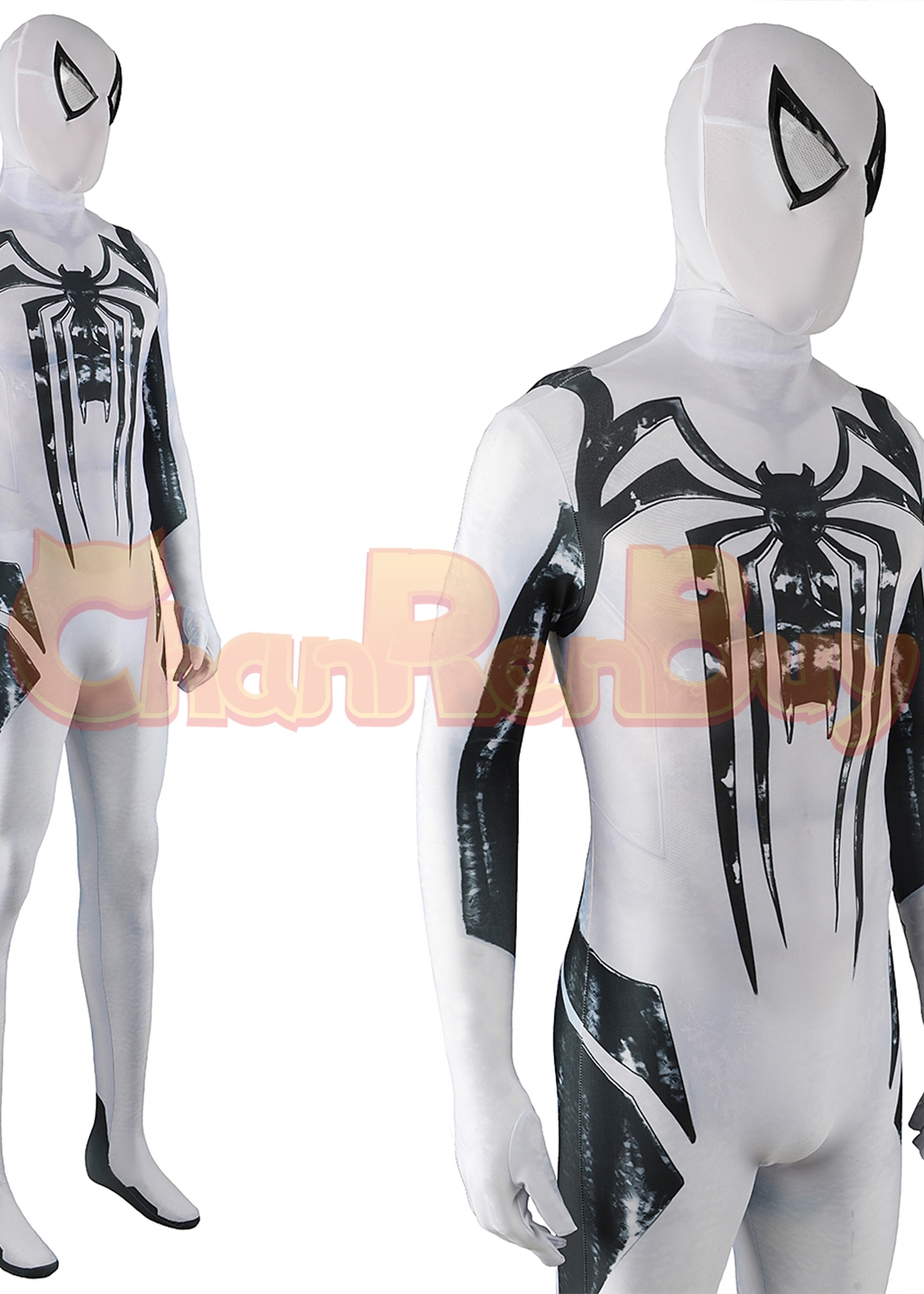 Venom Costume Marvel's Spider-man 2 Bodysuit Cosplay for Adult Kids White Ver