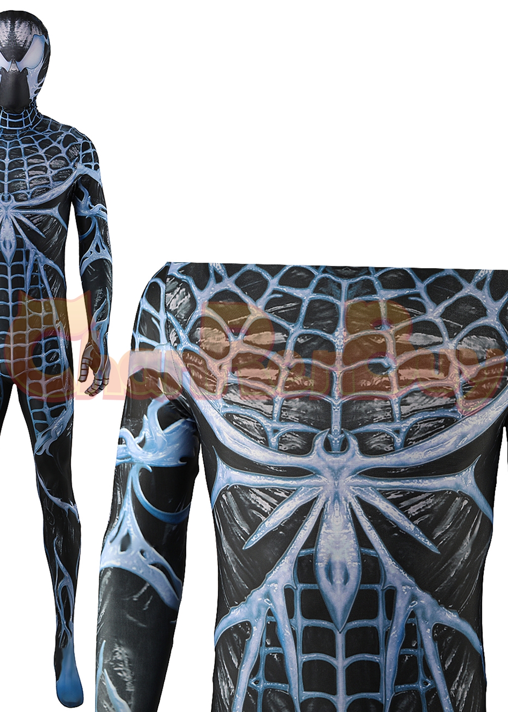 Venom Costume Marvel's Spider-man 2 Bodysuit Cosplay for Adult Kids Black Blue Ver
