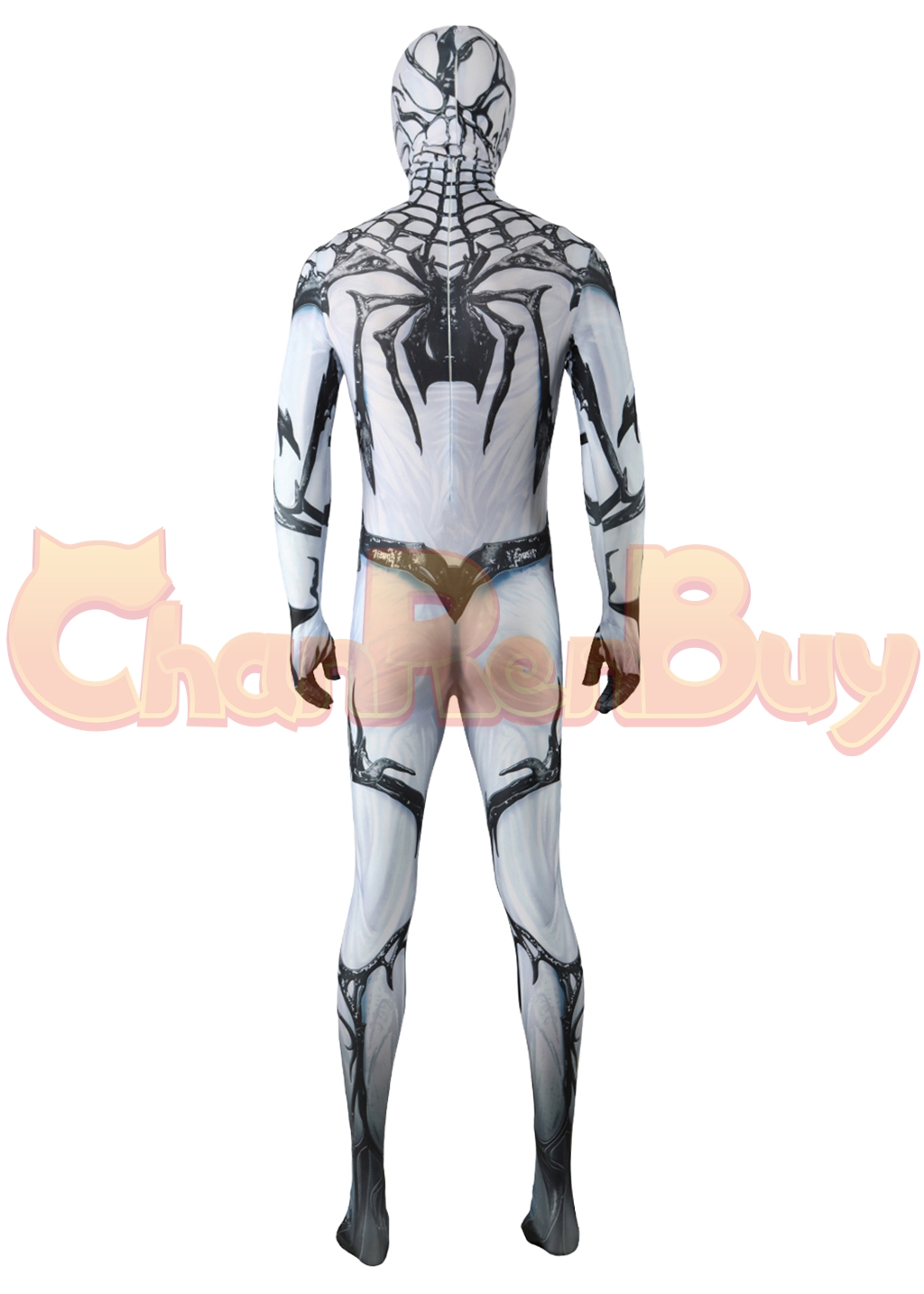 Venom Costume Marvel's Spider-man 2 Bodysuit Cosplay for Adult Kids Black White Ver