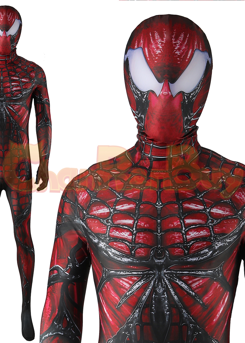 Venom Costume Marvel's Spider-man 2 Bodysuit Cosplay for Adult Kids Black Red Ver