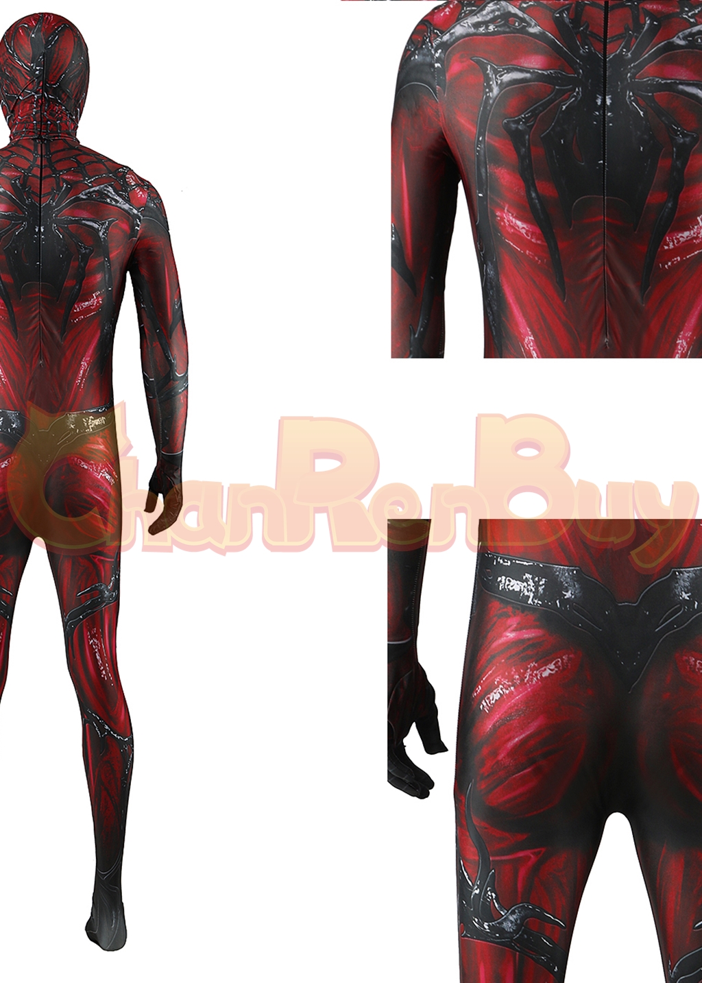 Venom Costume Marvel's Spider-man 2 Bodysuit Cosplay for Adult Kids Black Red Ver