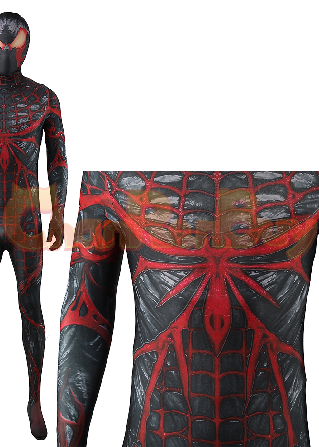 Venom Costume Marvel's Spider-man 2 Bodysuit Cosplay for Adult Kids Black Ver