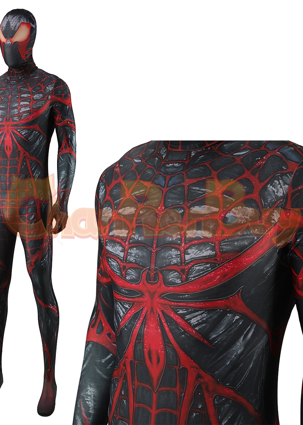 Venom Costume Marvel's Spider-man 2 Bodysuit Cosplay for Adult Kids Black Ver