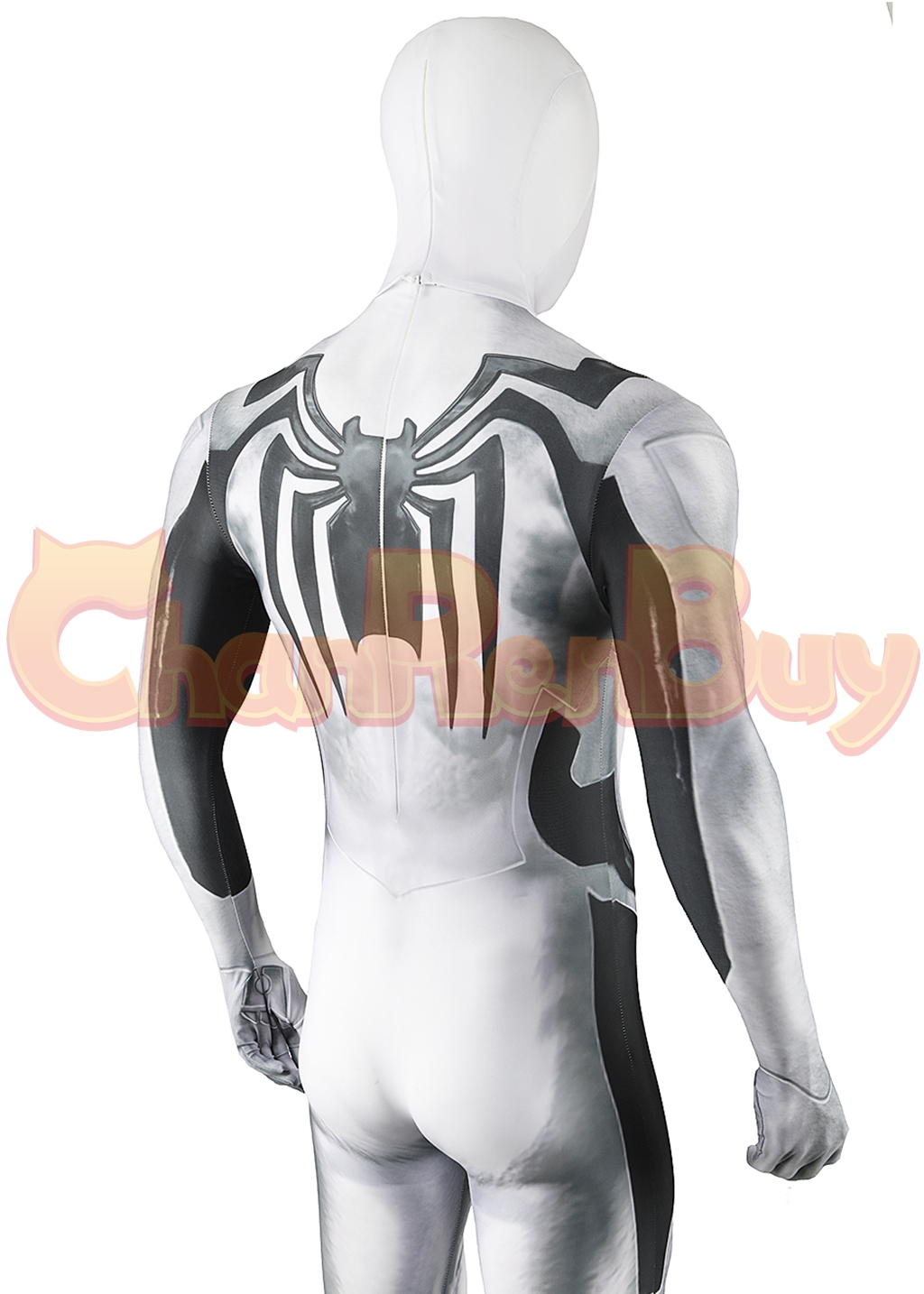 Venom Costume Marvel's Spider-man 2 Bodysuit Cosplay for Adult Kids White Ver.1