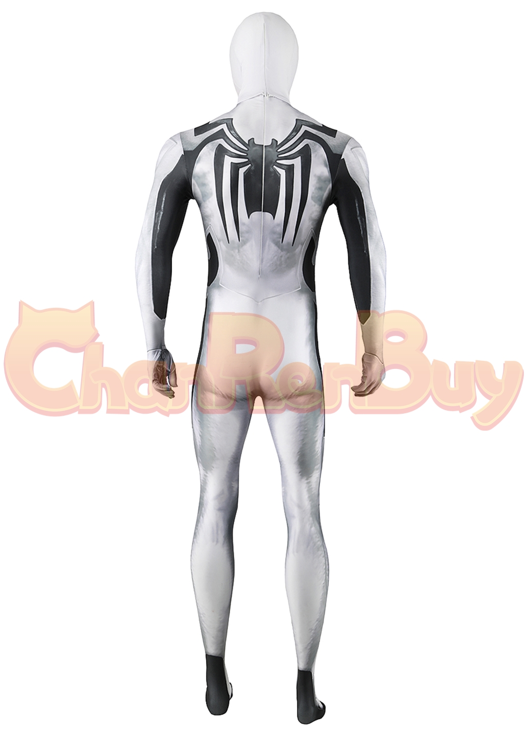 Venom Costume Marvel's Spider-man 2 Bodysuit Cosplay for Adult Kids White Ver.1