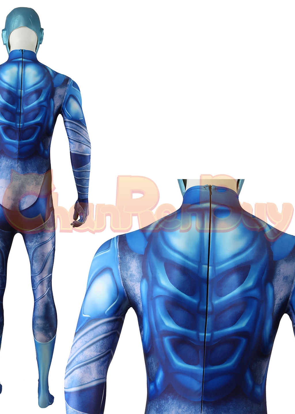 Blue Beetle Costume Bodysuit Cosplay for Adult Kids Ver.1