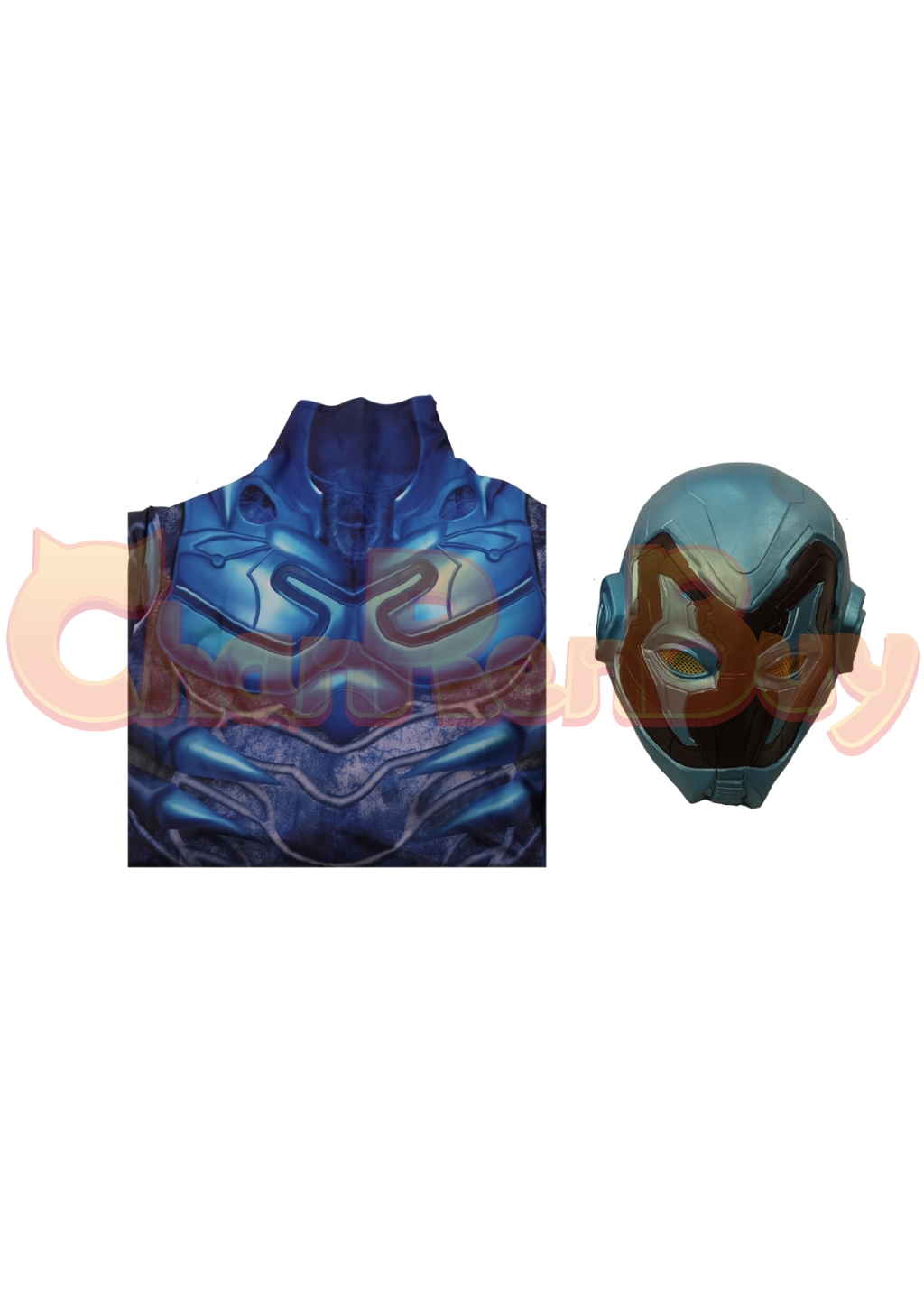 Blue Beetle Costume Bodysuit Cosplay for Adult Kids Ver.1