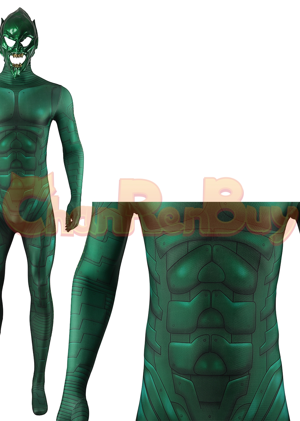 Green Goblin Costume Spider-Man: No Way Home Bodysuit Cosplay for Adult Kids