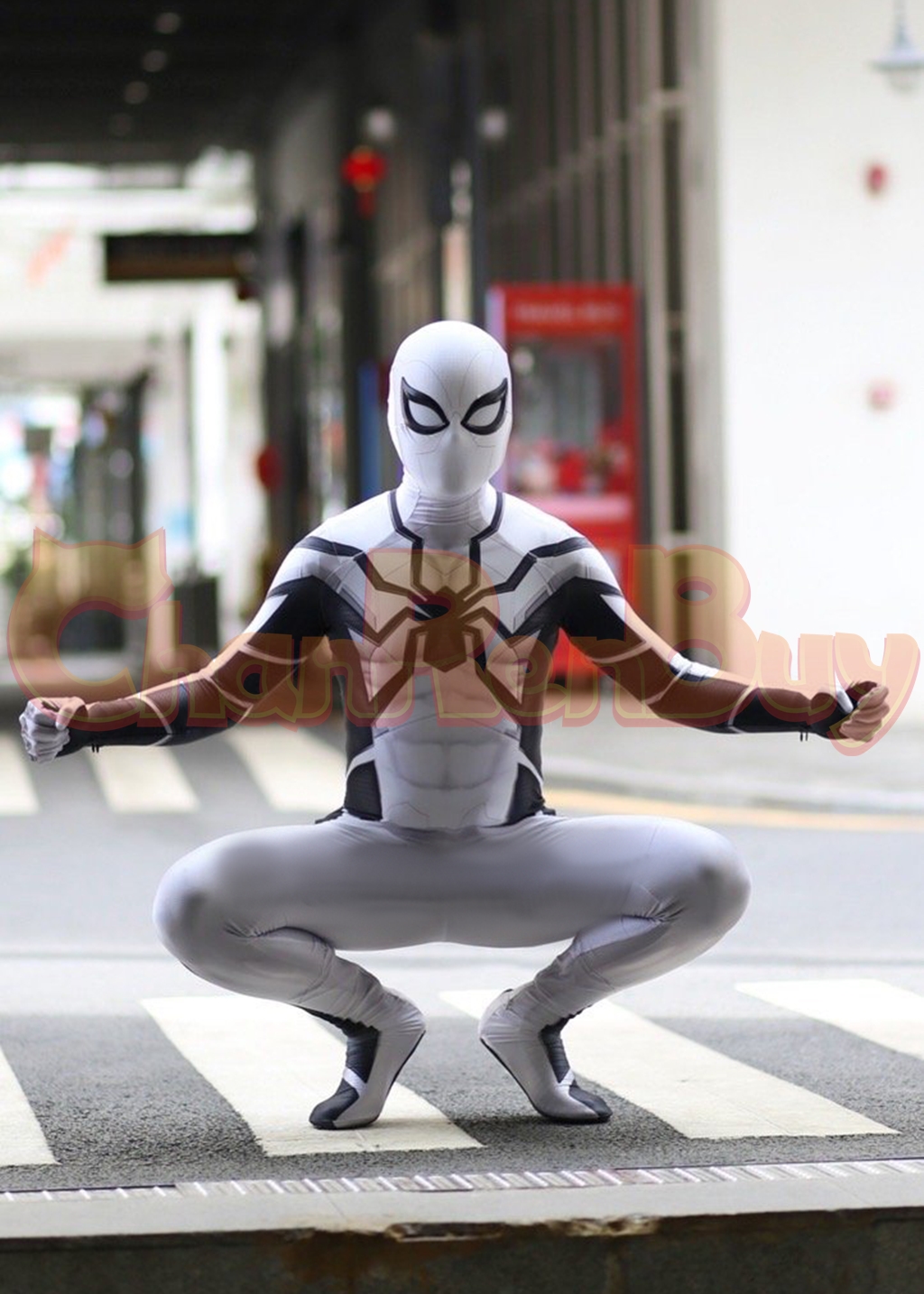 Future Foundation Suit Costume Spider-Man Bodysuit Cosplay for Adult Kids