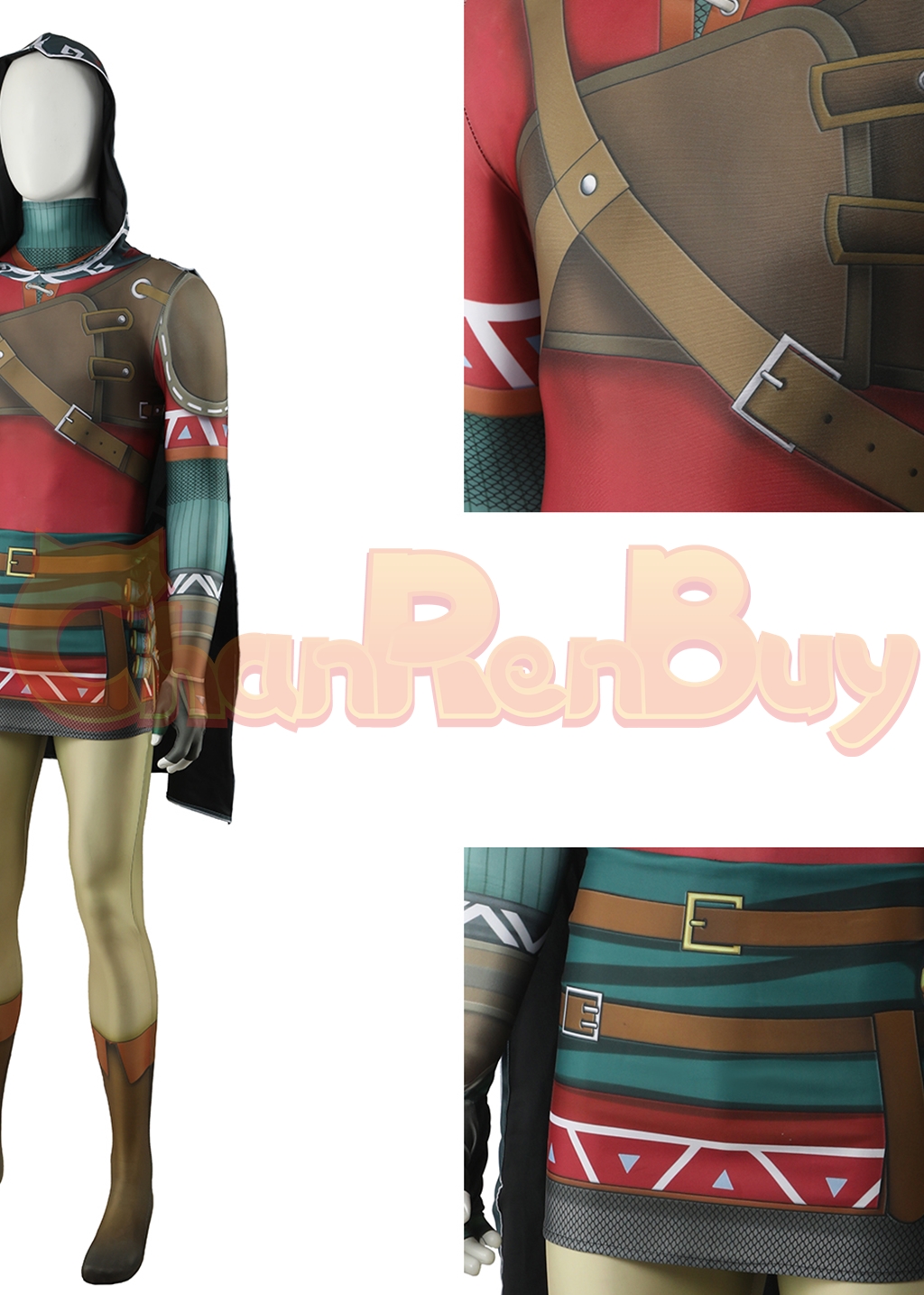 Link Costume The Legend of Zelda Tears of the Kingdom Bodysuit Cosplay for Adult Kids