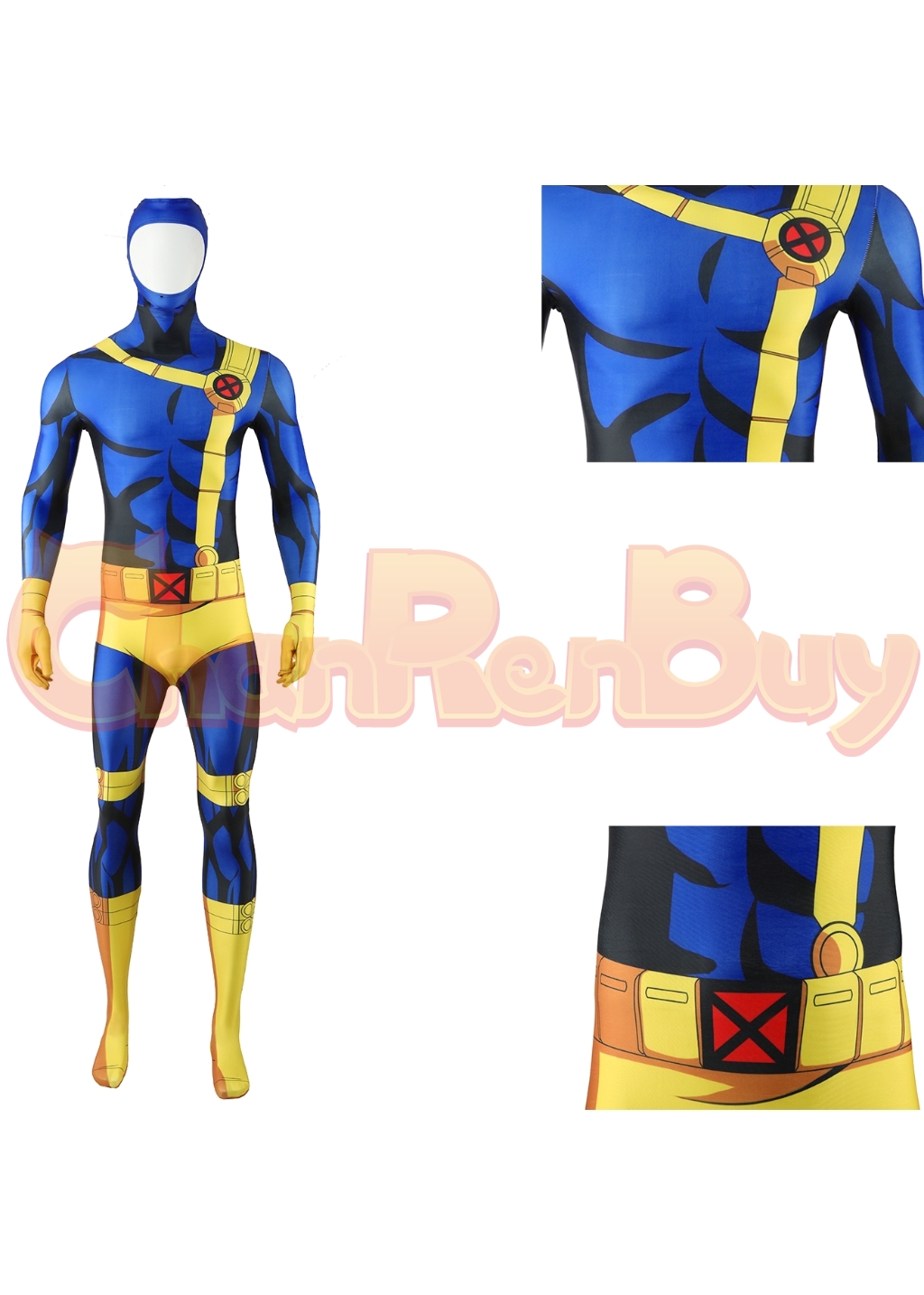 Cyclops Costume X-Men'97 Scott Summers Bodysuit Cosplay for Adult Kids
