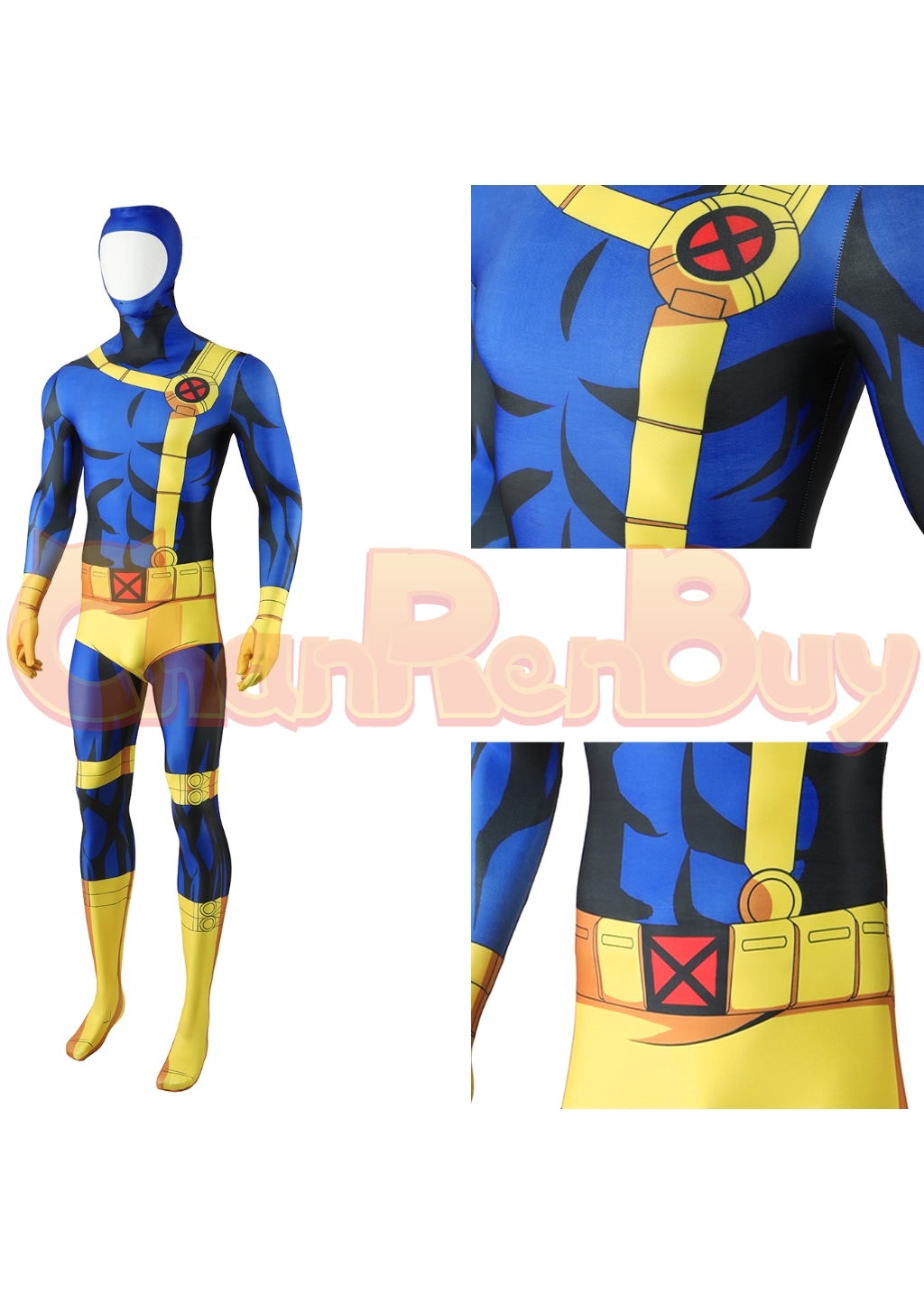 Cyclops Costume X-Men'97 Scott Summers Bodysuit Cosplay for Adult Kids