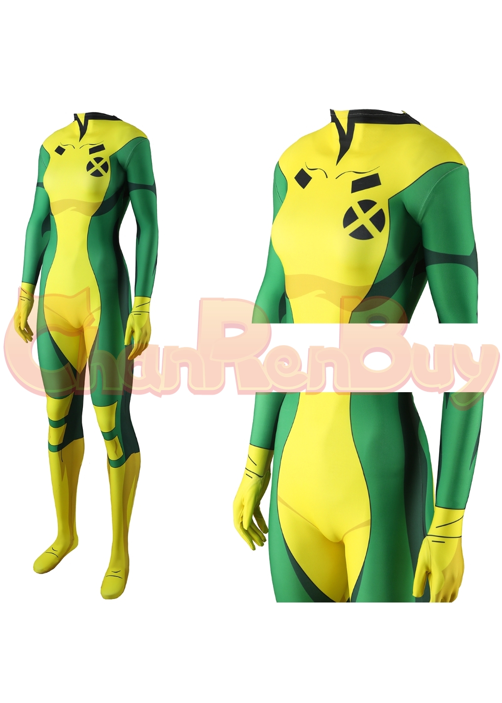Rogue Costume X-Men'97 Anna Marie Bodysuit Cosplay for Adult Kids