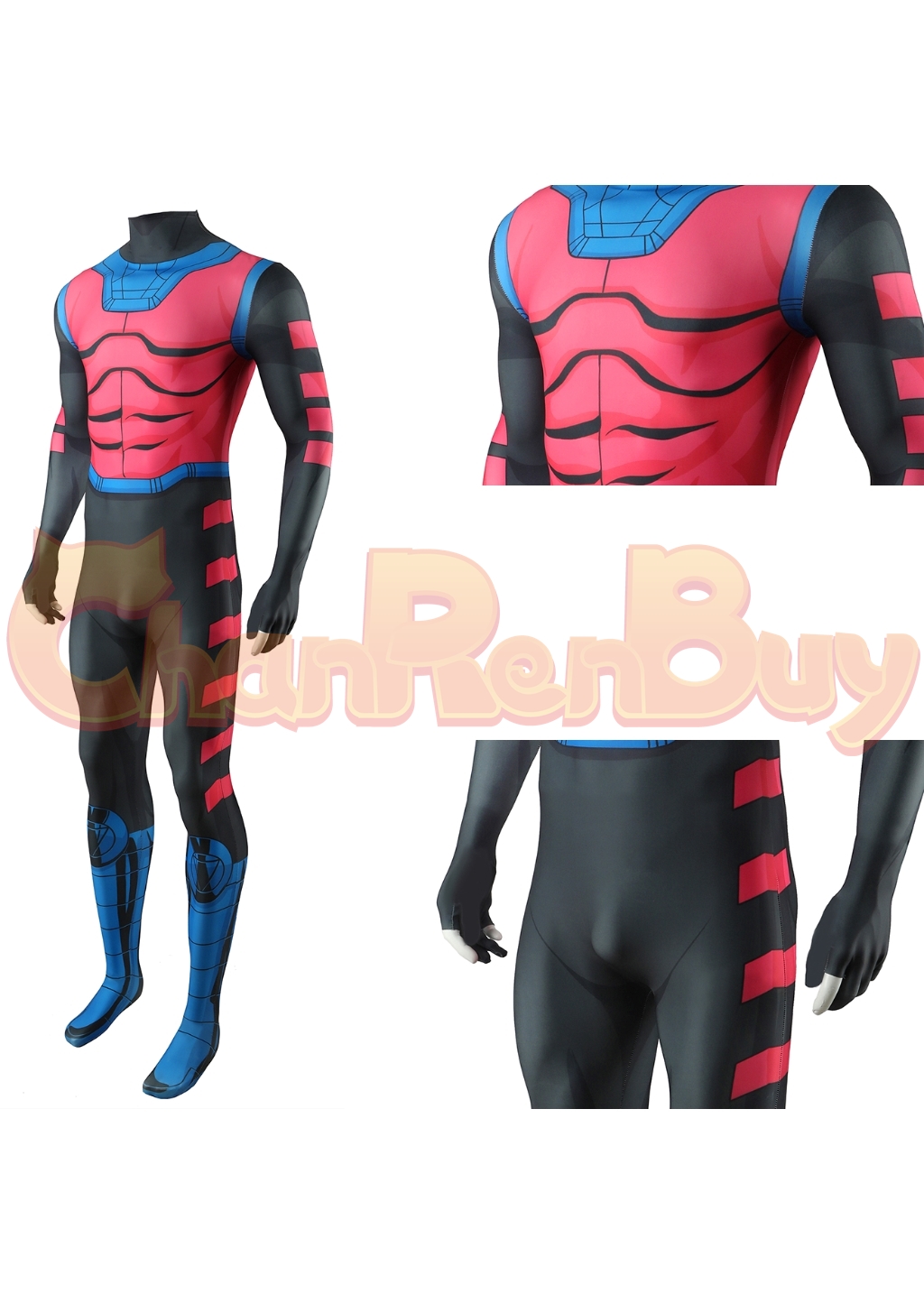 Gambit Costume X-Men'97 Remy LeBeau Bodysuit Cosplay for Adult Kids