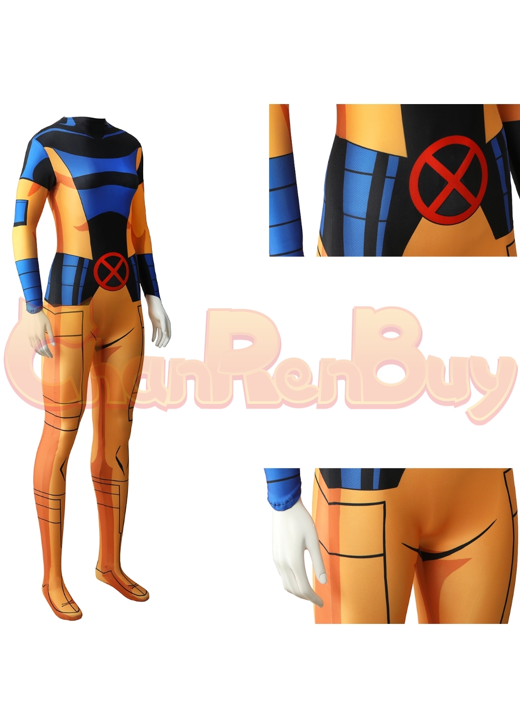Jean Grey Costume X-Men'97 Bodysuit Cosplay for Adult Kids