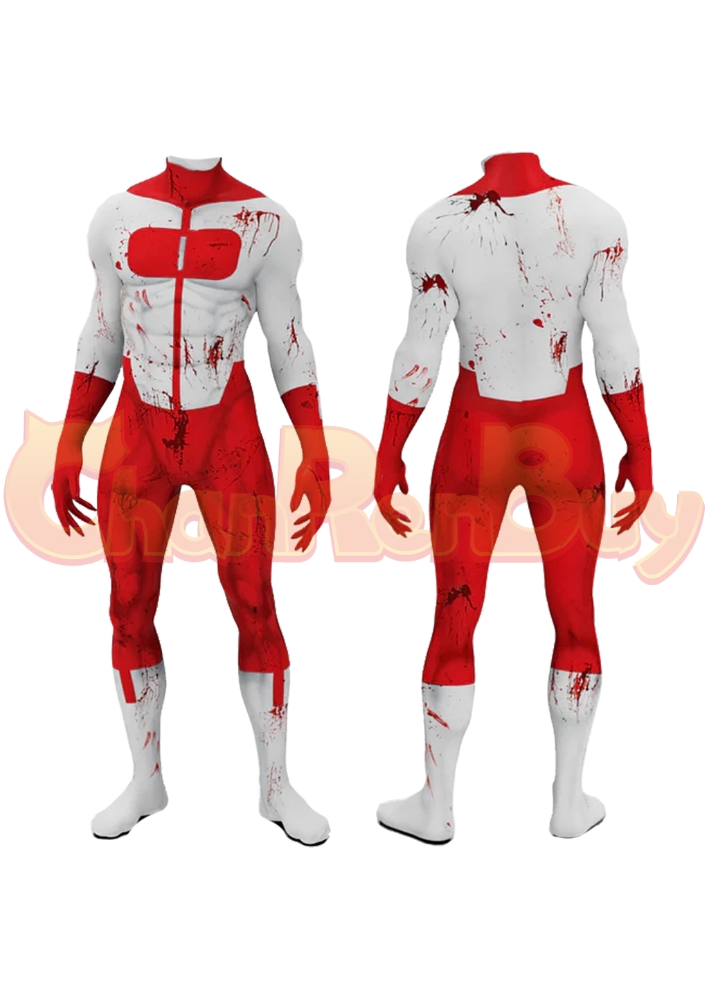 OMni-Man Costume Invincible Nolan Grayson Bodysuit Cosplay Damaged Ver for Adult Kids