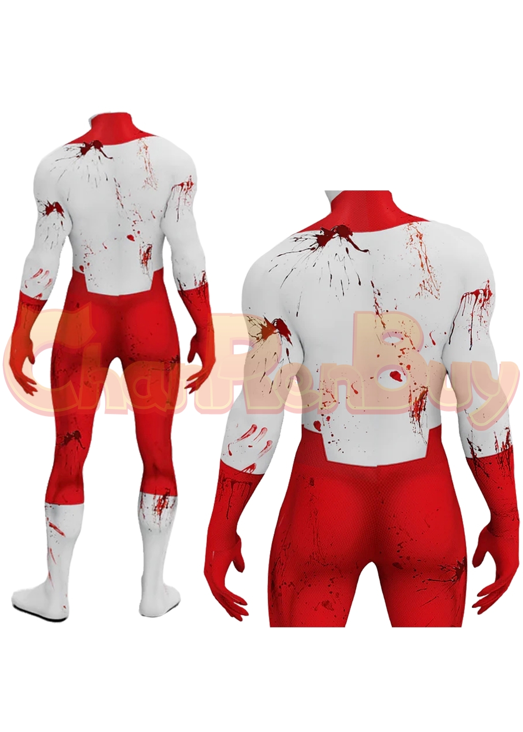 OMni-Man Costume Invincible Nolan Grayson Bodysuit Cosplay Damaged Ver for Adult Kids