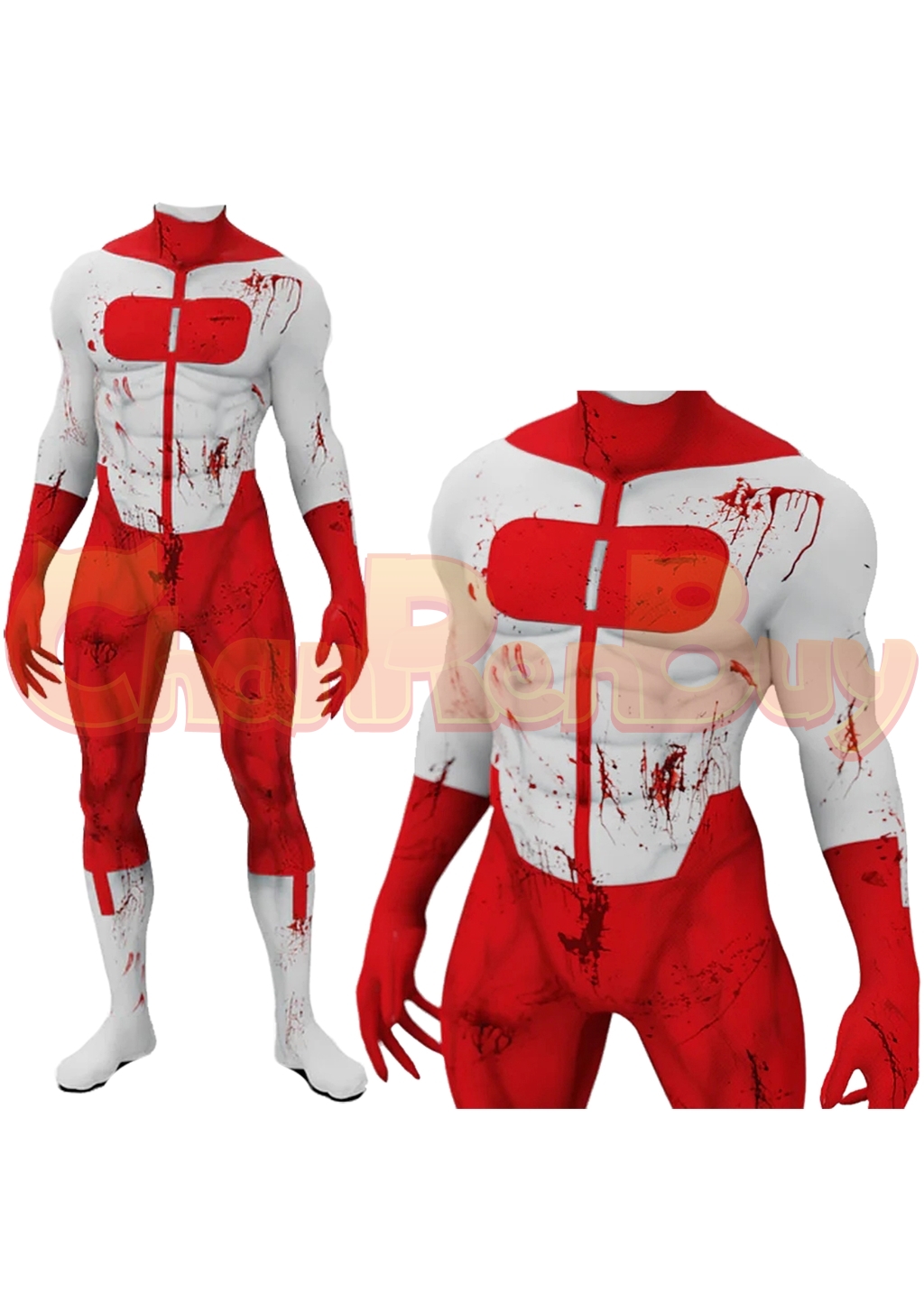 OMni-Man Costume Invincible Nolan Grayson Bodysuit Cosplay Damaged Ver for Adult Kids