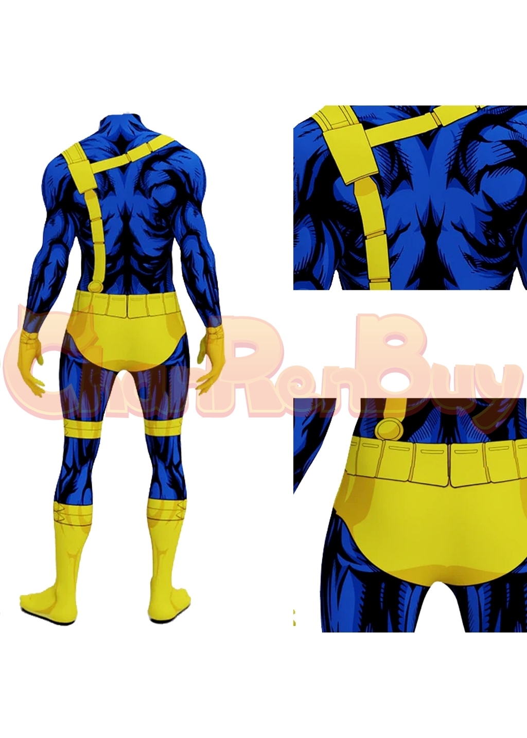 Cyclops Costume X-Men '97 Scott Summers Bodysuit Cosplay for Adult Kids Ver.1