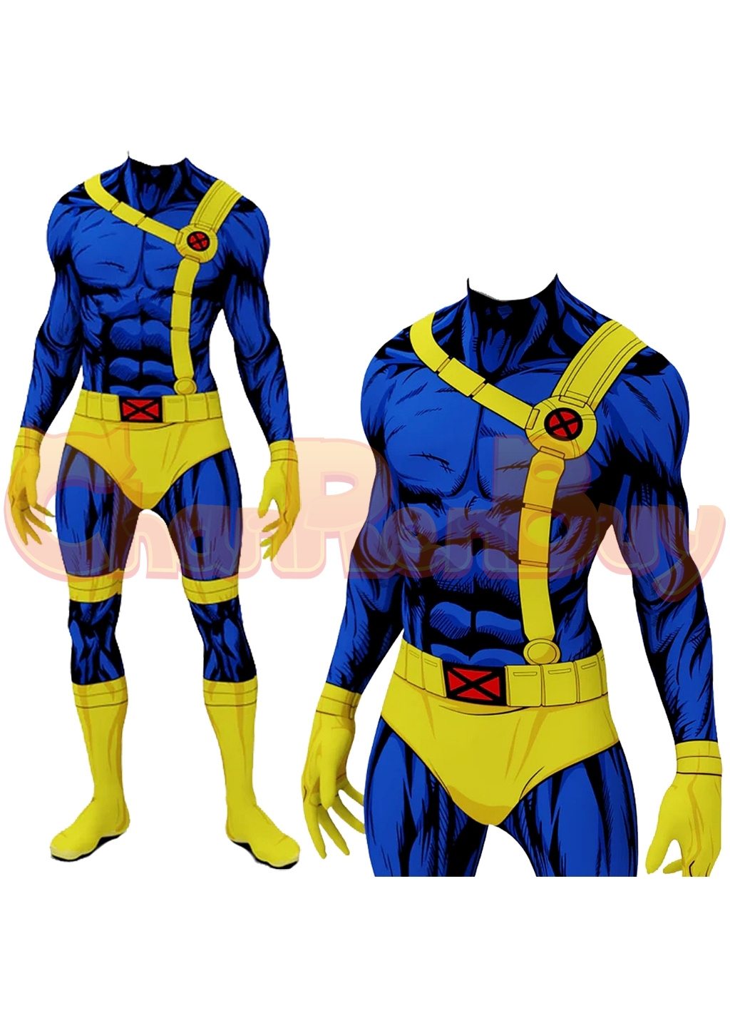 Cyclops Costume X-Men '97 Scott Summers Bodysuit Cosplay for Adult Kids Ver.1