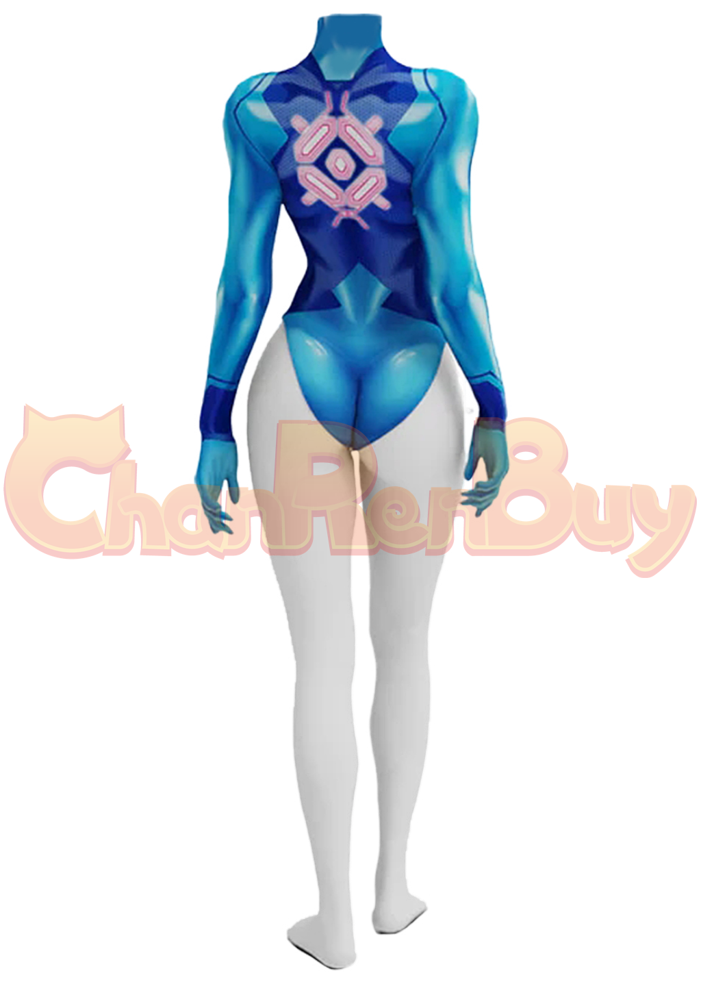 Zero Suit Samus Costume Metroid Swimsuit Bodysuit Cosplay for Adult Kids