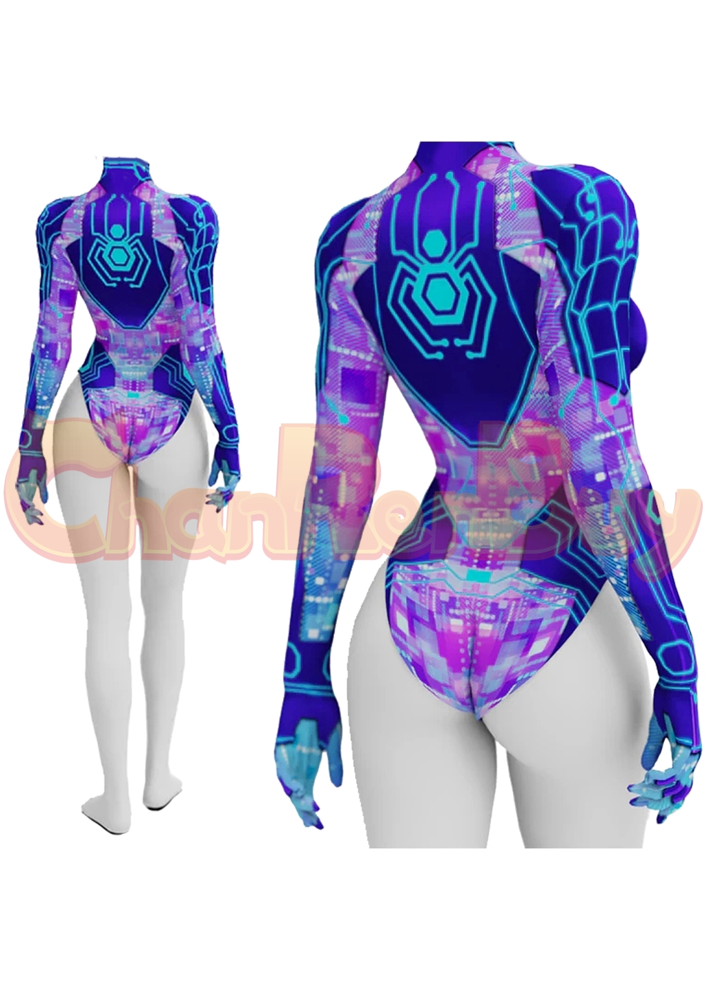 Spider-Byte Costume Spider-Man Across the Spider-Verse Swimsuit Bodysuit Cosplay for Adult Kids