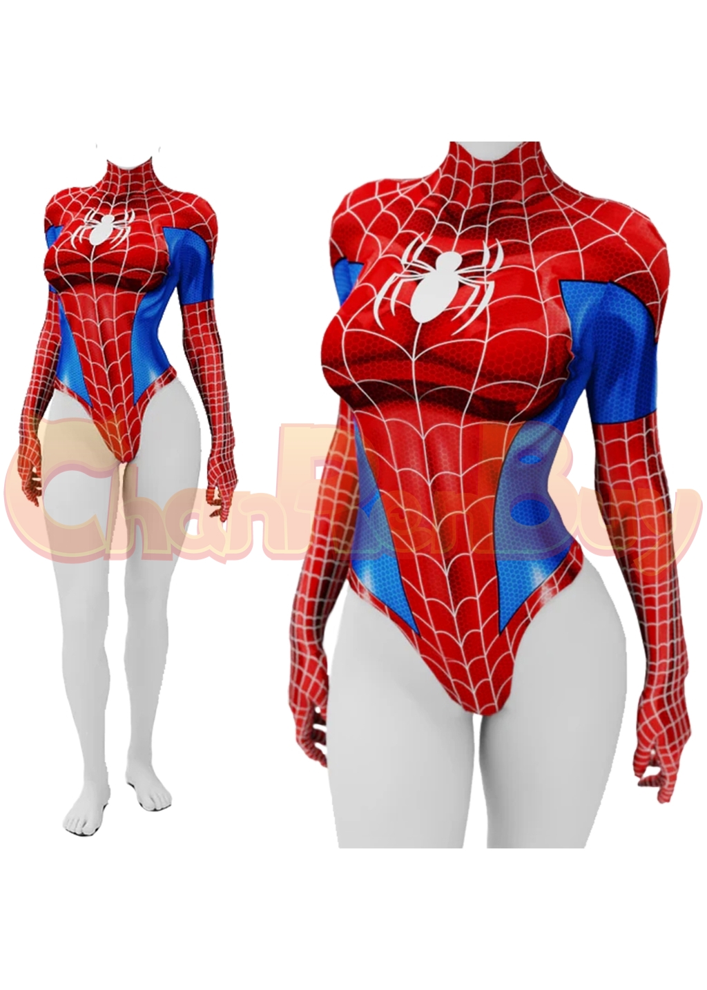 Spider-Man Costume Swimsuit Bodysuit Cosplay for Adult Kids Red Ver