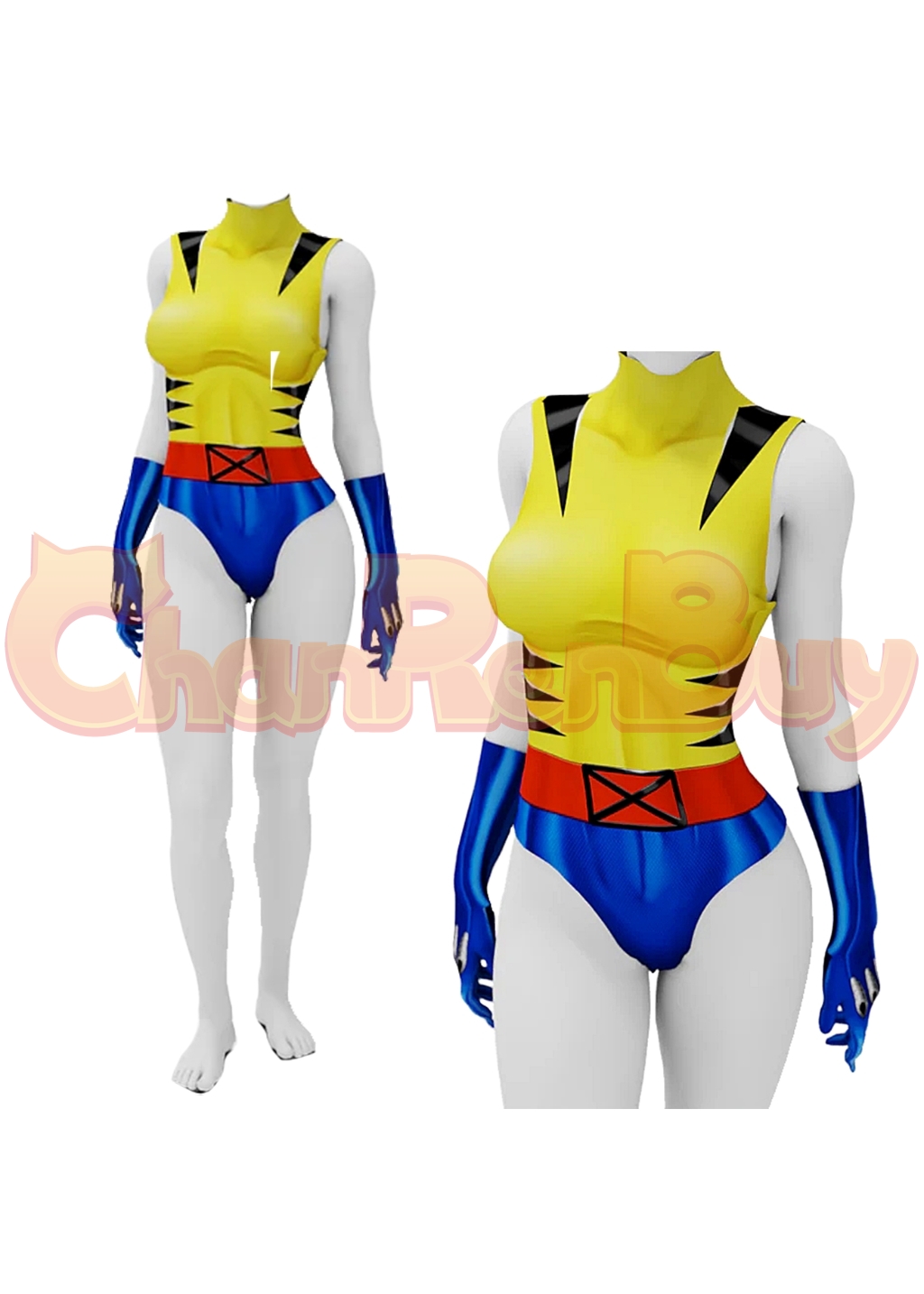 Wolverine Costume X-Men '97 Swimsuit Bodysuit Cosplay for Adult Kids