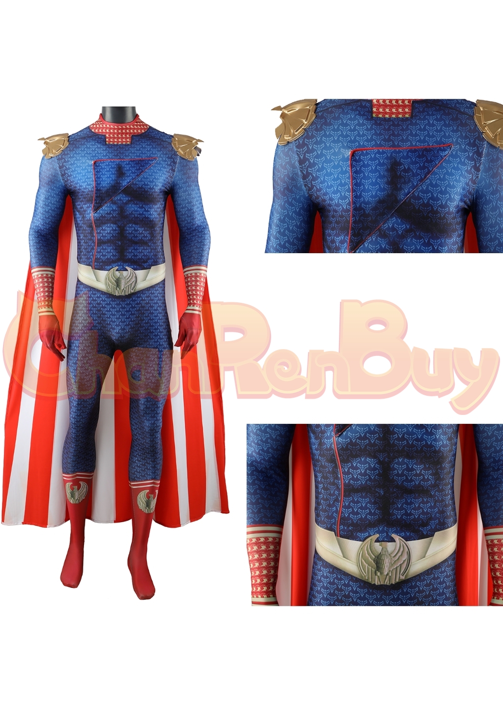Homelander Costume The Boys Season 4 Bodysuit Cosplay for Adult Kids