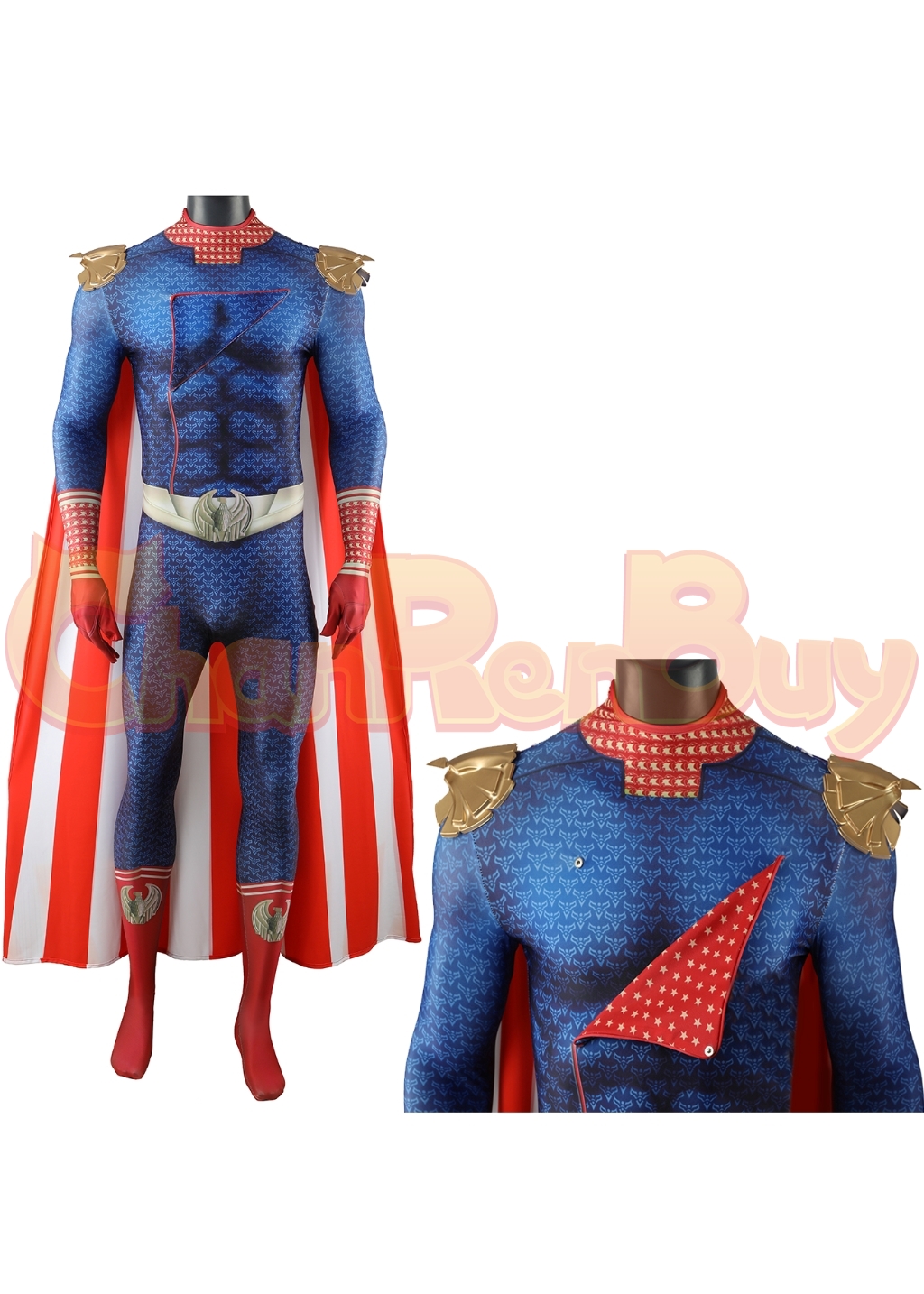 Homelander Costume The Boys Season 4 Bodysuit Cosplay for Adult Kids