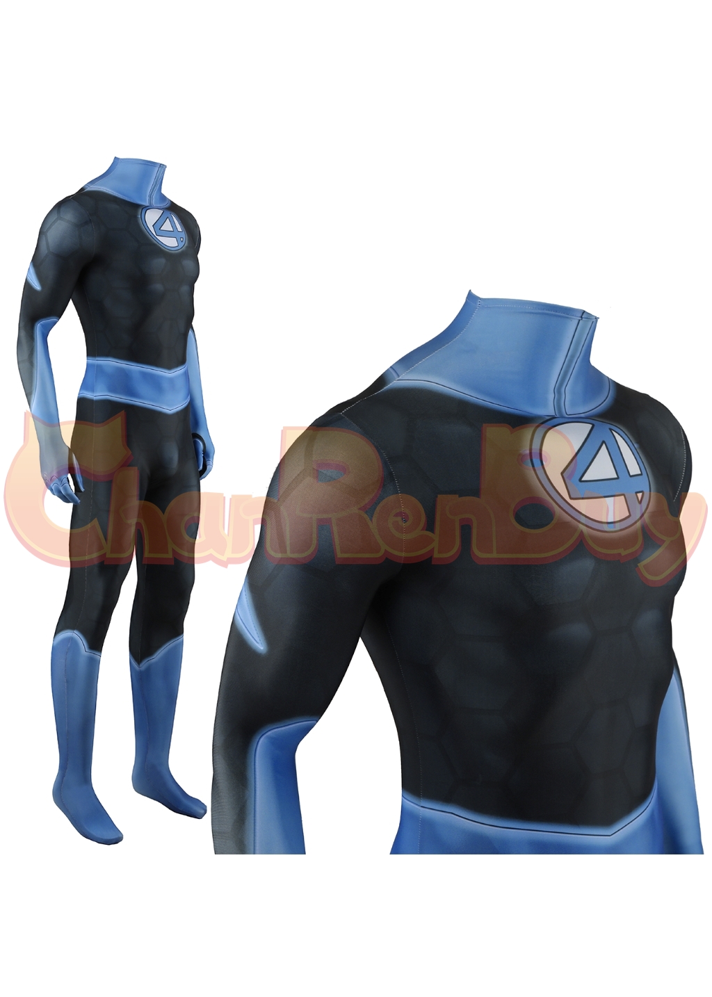Mr. Fantastic Costume Fantastic 4 Bodysuit Cosplay for Adult Kids