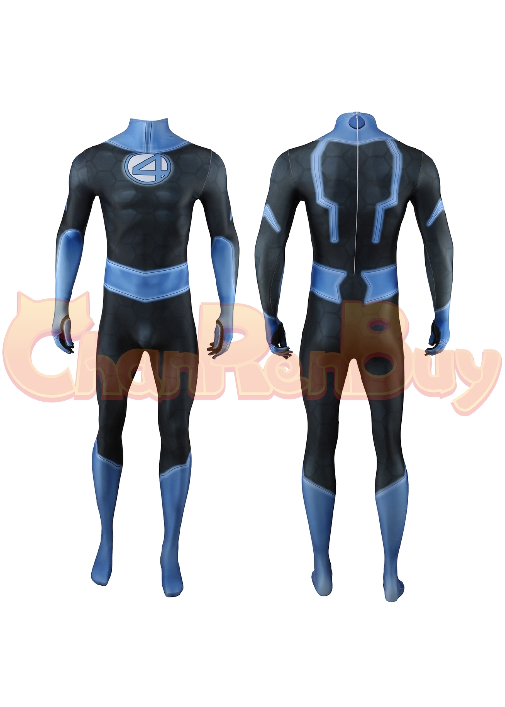Mr. Fantastic Costume Fantastic 4 Bodysuit Cosplay for Adult Kids