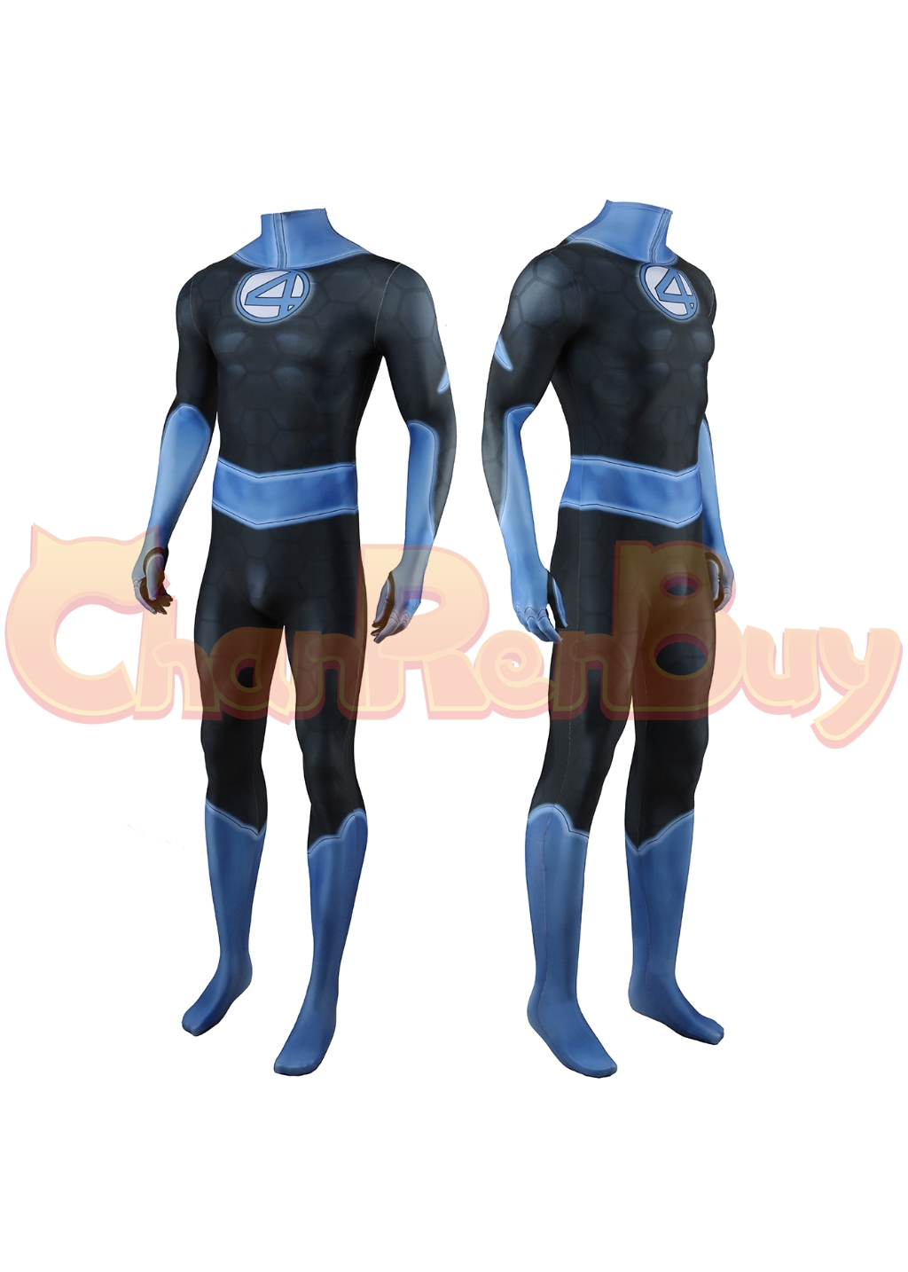 Mr. Fantastic Costume Fantastic 4 Bodysuit Cosplay for Adult Kids