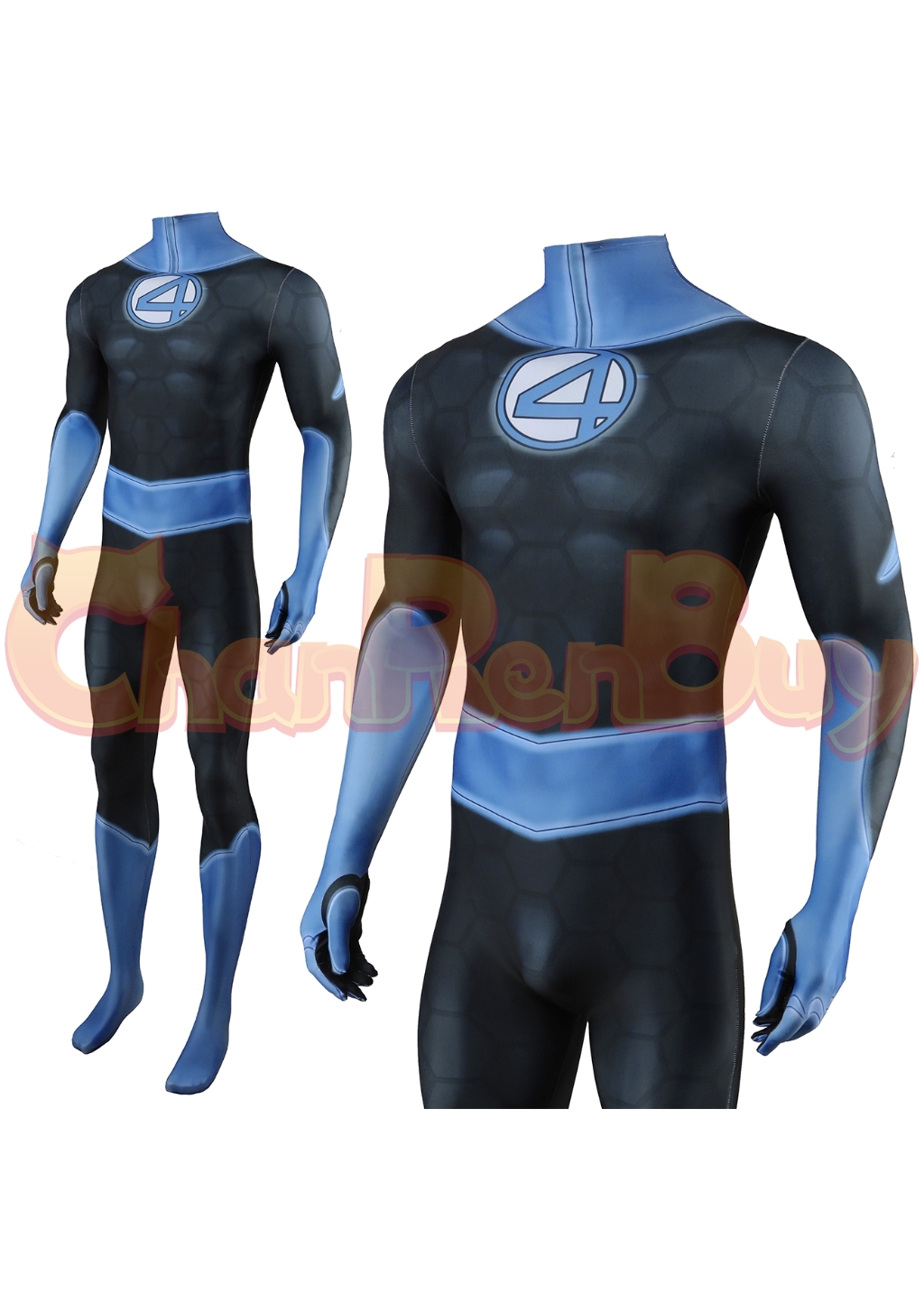Mr. Fantastic Costume Fantastic 4 Bodysuit Cosplay for Adult Kids