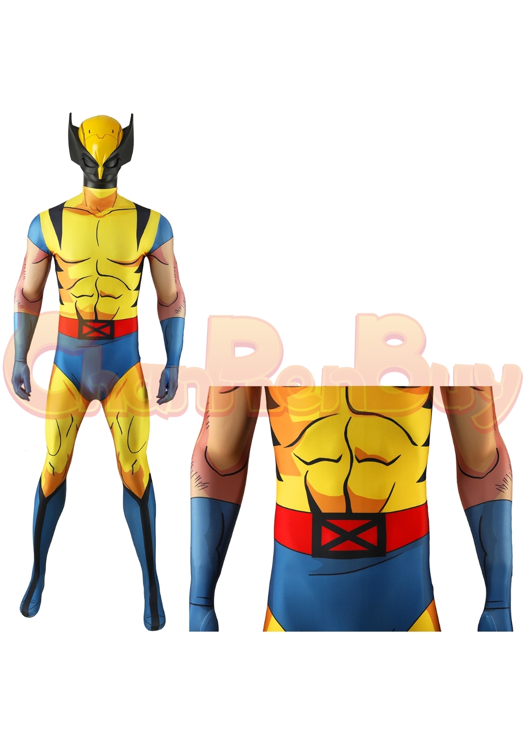 Wolverine Costume X-Men '97 Bodysuit Cosplay for Adult Kids