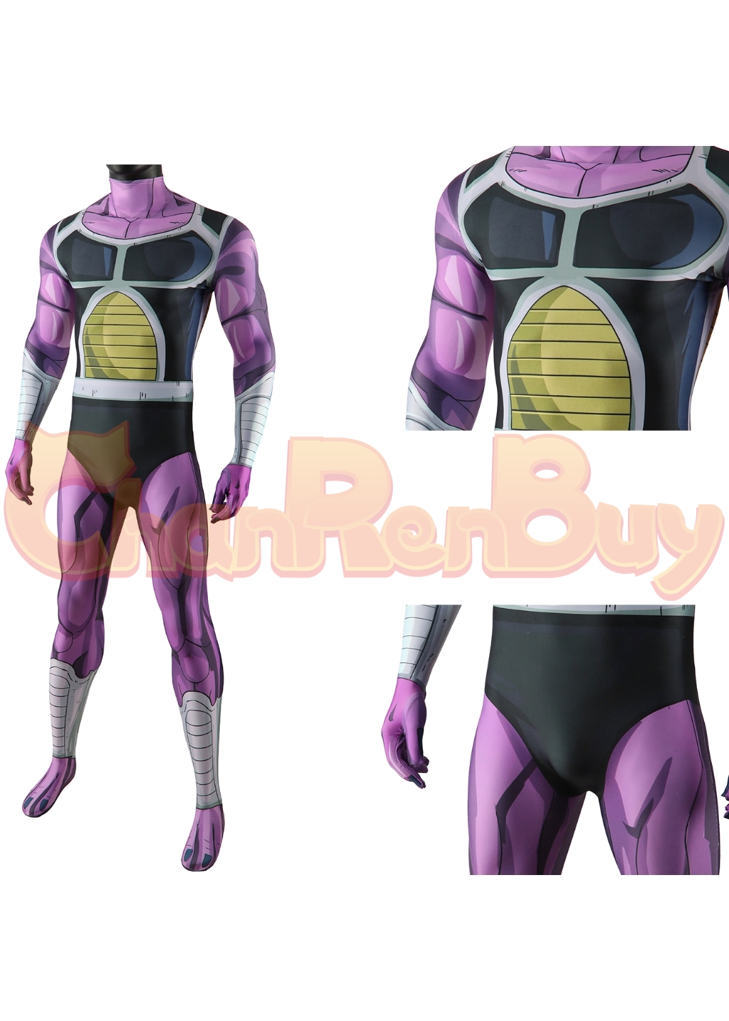 King Cold Costume Bodysuit Dragon Ball Z  Cosplay for Adult Kids