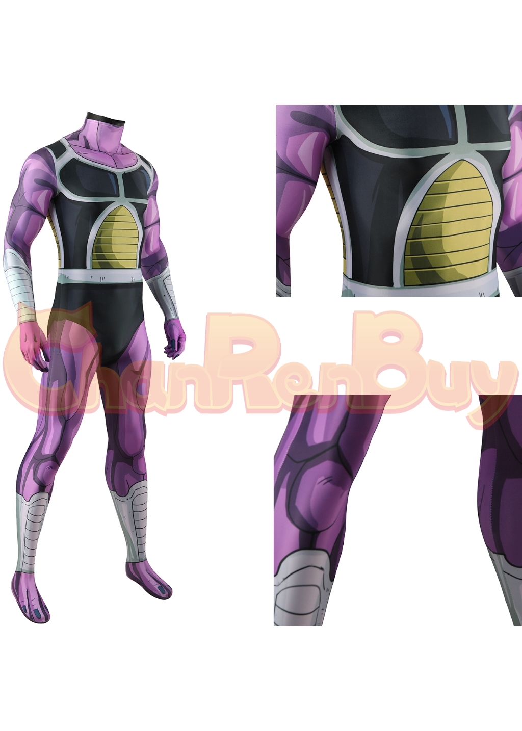King Cold Costume Bodysuit Dragon Ball Z  Cosplay for Adult Kids