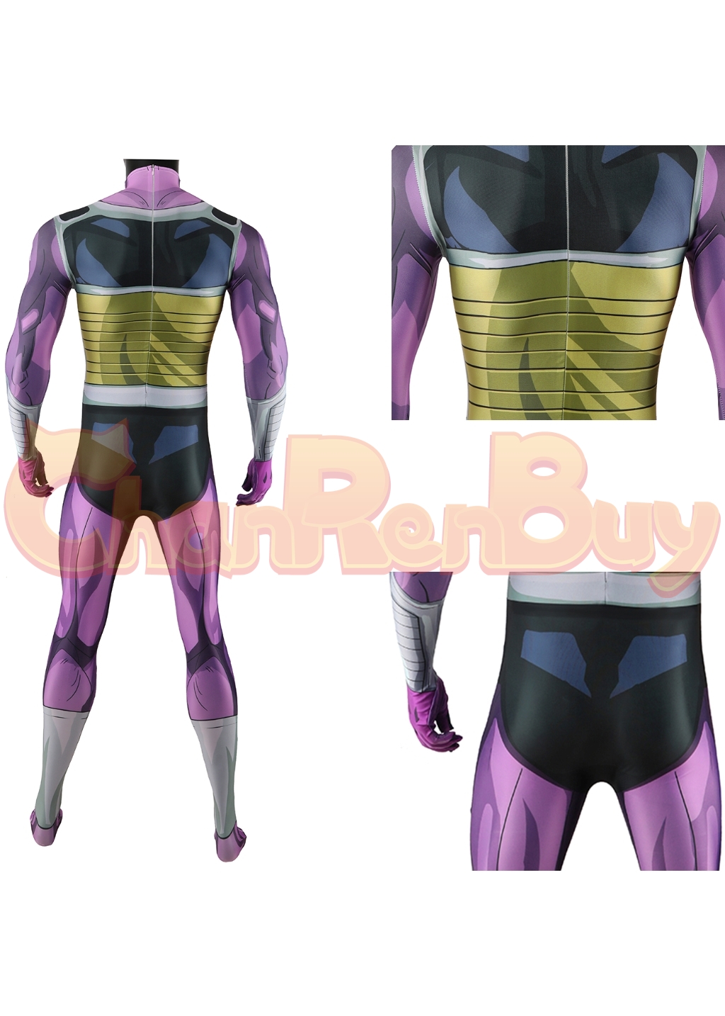 King Cold Costume Bodysuit Dragon Ball Z  Cosplay for Adult Kids