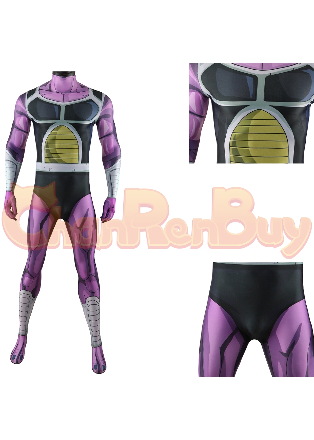 King Cold Costume Bodysuit Dragon Ball Z  Cosplay for Adult Kids