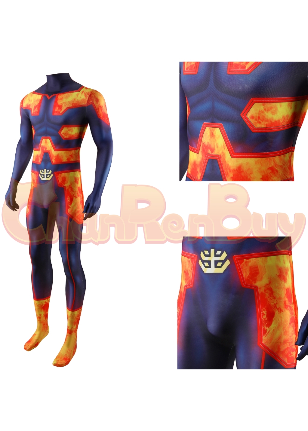 Endeavour Costume Bodysuit My Hero Academia Cosplay for Adult Kids