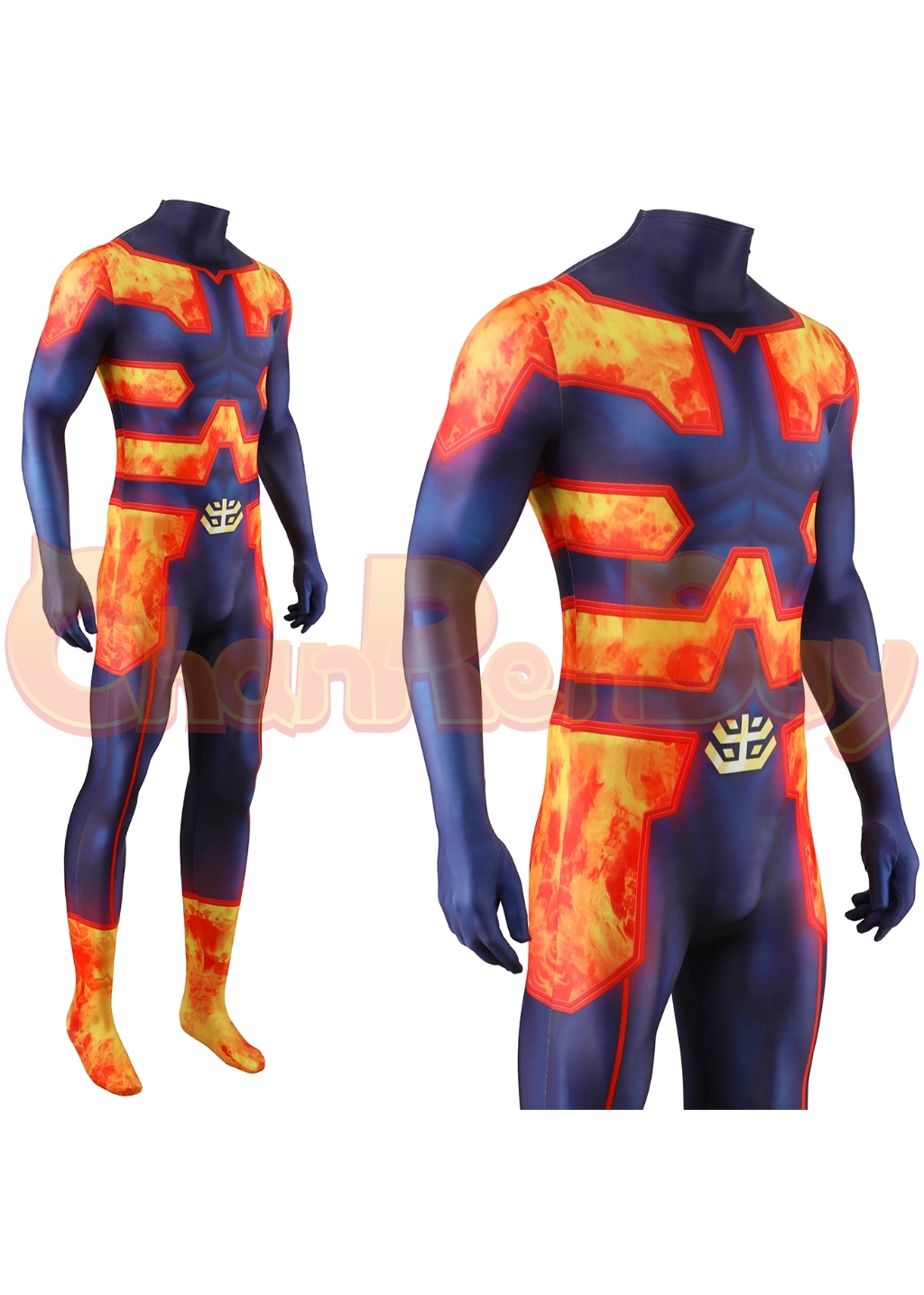 Endeavour Costume Bodysuit My Hero Academia Cosplay for Adult Kids