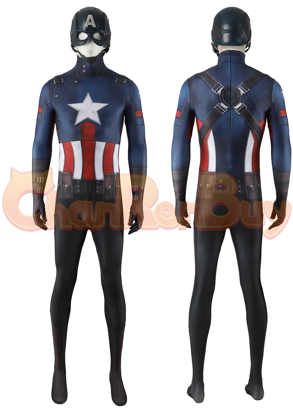 Captain America Costume Steven Rogers Rise of Hydra Bodysuit Cosplay for Adult Kids